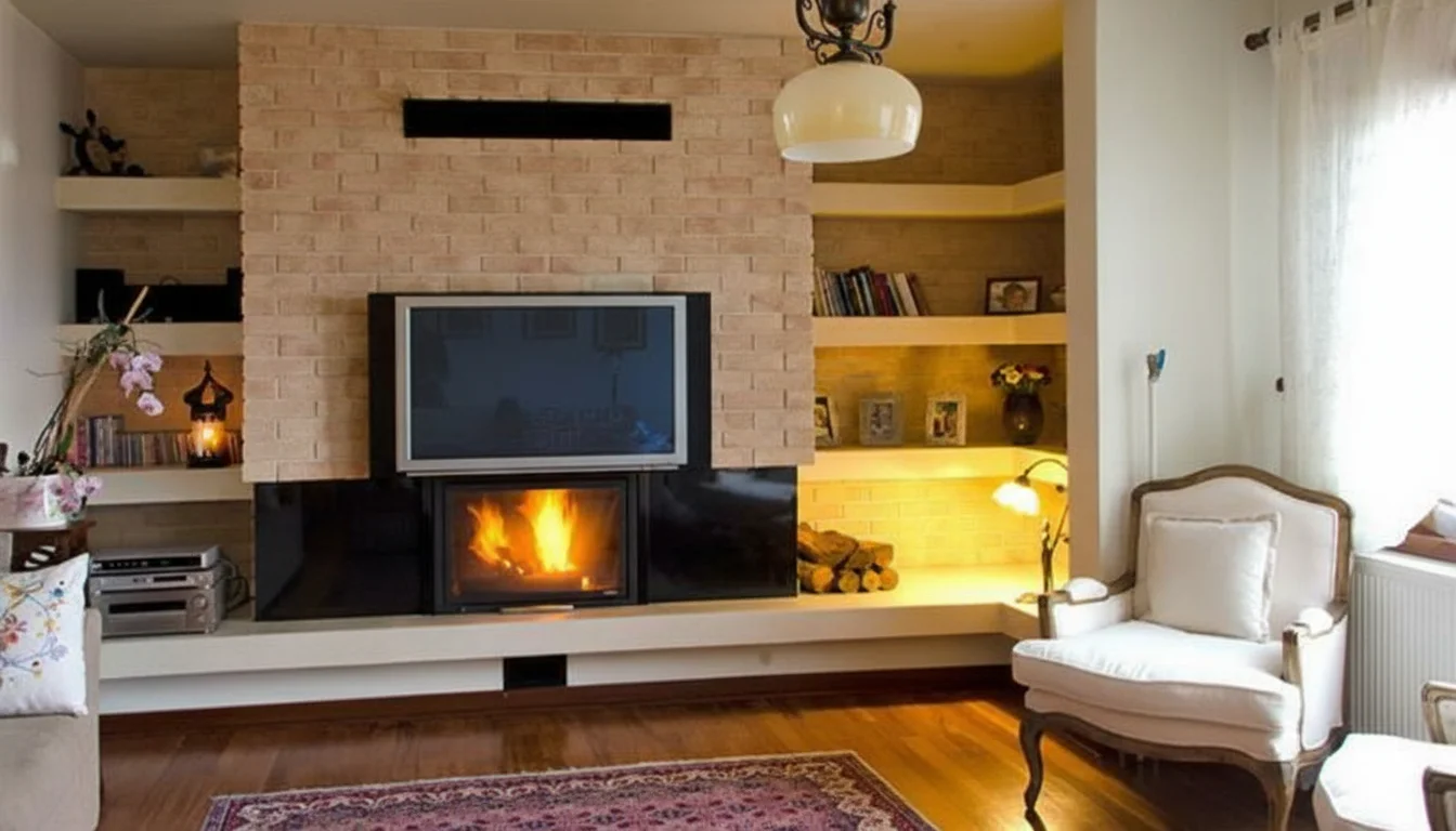 Özellikle şömine veya niş çevrelerinde açık renkli tuğla kaplama kullanarak, duvar derinliğini koruyun ve mekanı boğmadan sıcak bir atmosfer oluşturun.. küçük mekan tuğla kaplama şömine niş beyaz tuğla tv ünitesi ipucu